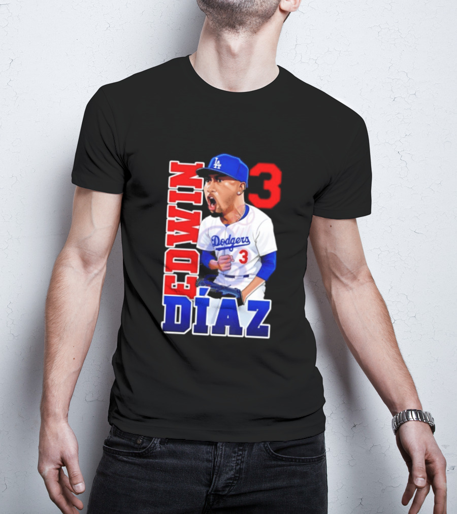 Los Angeles Dodgers Edwin Díaz Number 3 MLB Baseball 2026 T-Shirt