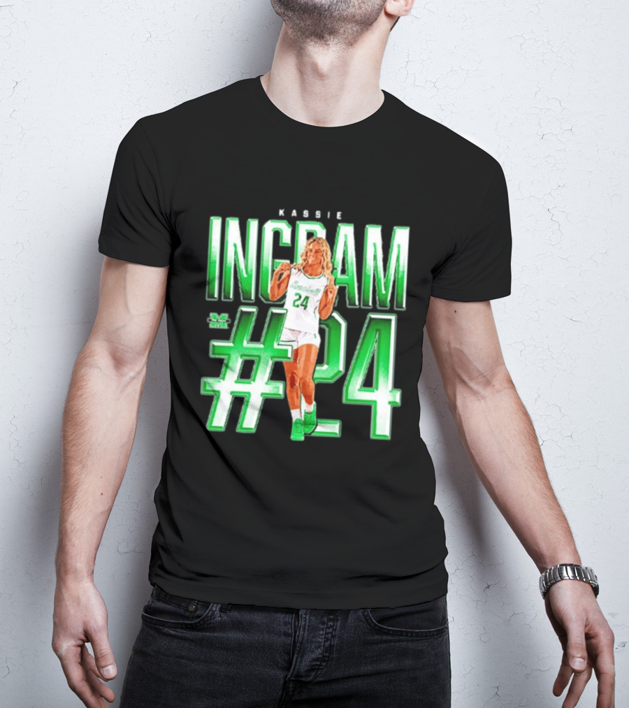 Kassie Ingram Marshall #24 Thundering Herd Team T-Shirt