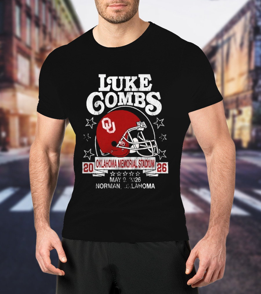 Luke Combs Oklahoma Memorial Stadium May 9 2026 Norman Oklahoma Tour T-Shirt