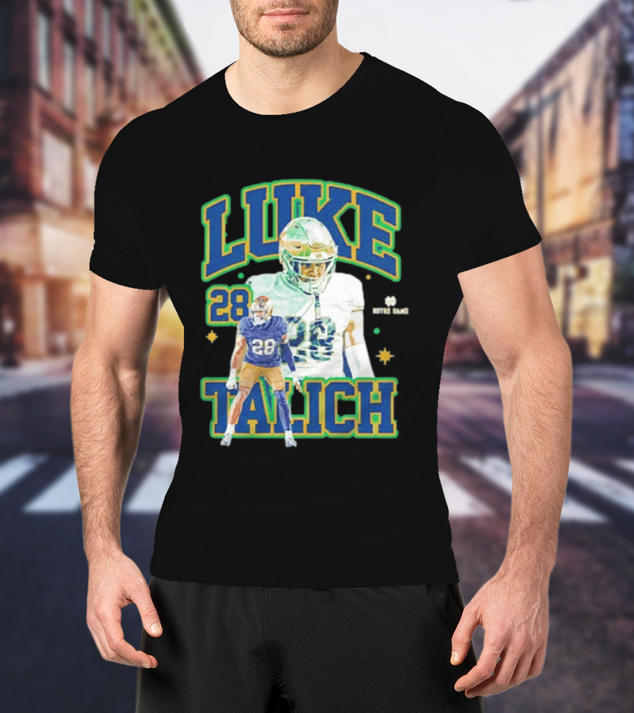 Notre Dame Football Luke Talich 28 Fighting Irish Player T-Shirt
