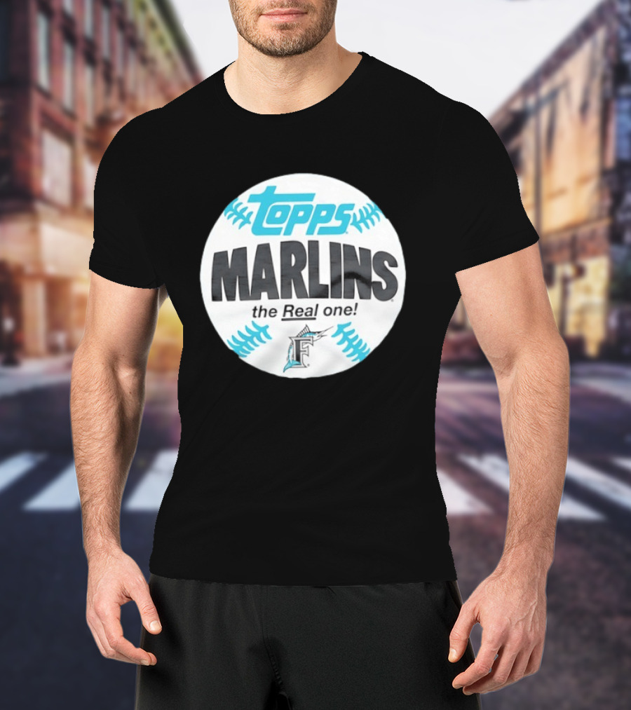 Topps Marlins The Real One MLB Miami T-Shirt