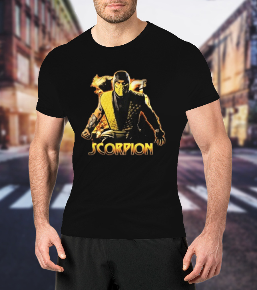 Scorpion Get Over Here Mortal Kombat Character Fan T-Shirt
