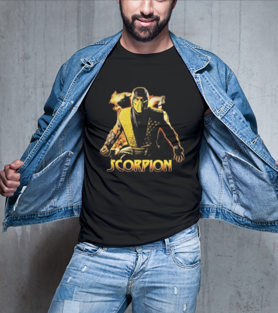 Scorpion Get Over Here Mortal Kombat Character Fan T-Shirt