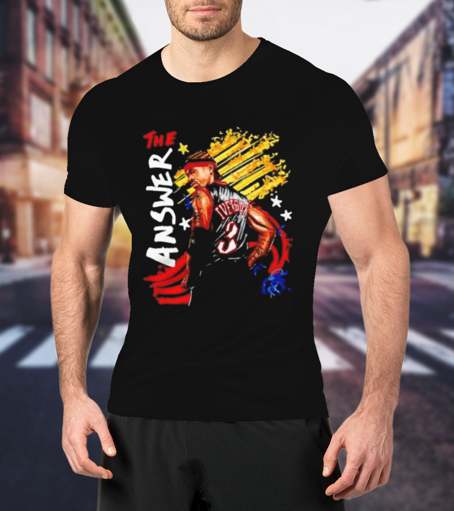 Allen Iverson The Answer Philadelphia 76ers Number 3 Basketball T-Shirt