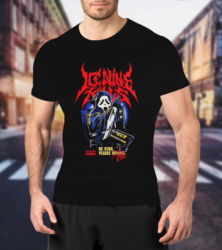 Ice Nine Kills Ghostface Be Kind Please Rewind Stalk Buster Night Mare On The Ninth T-Shirt