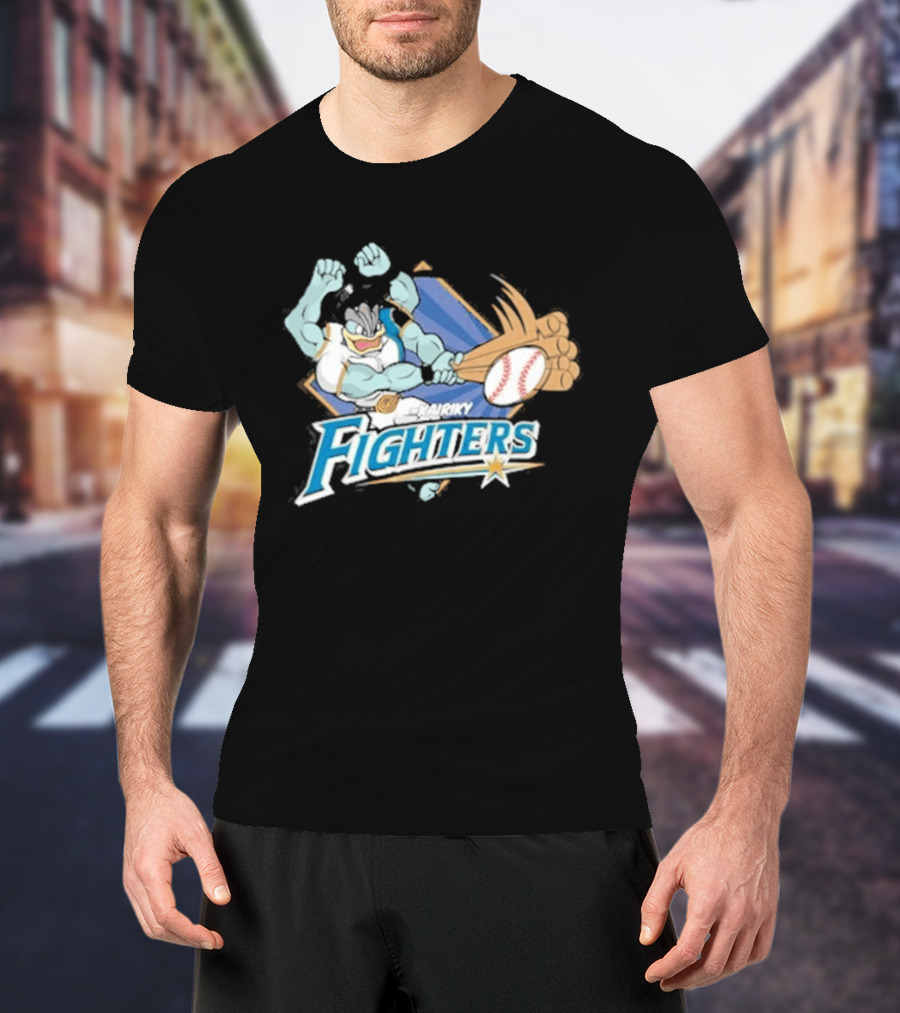 Hokkaido Nippon Ham Fighters Machamp Baseball T-Shirt