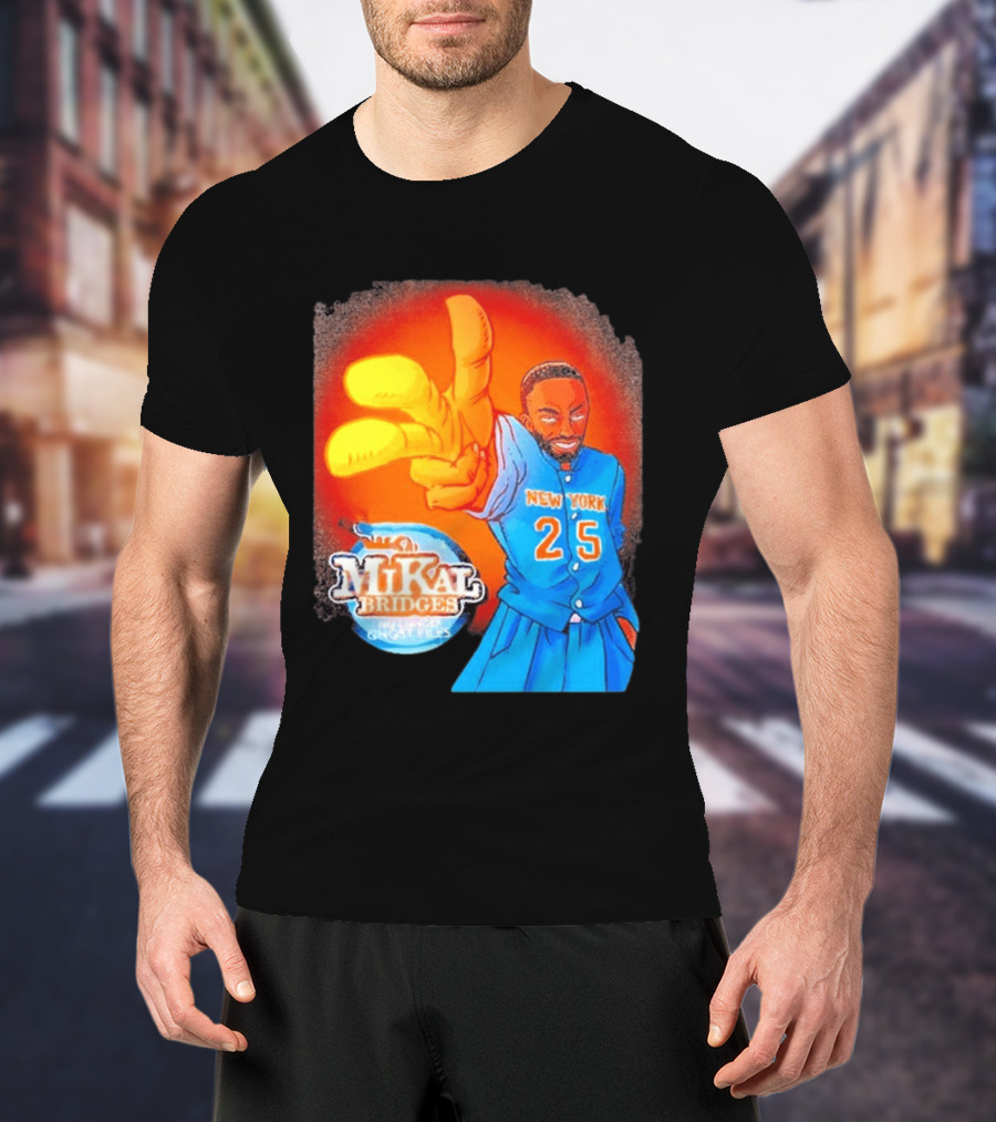 New York 25 Mikal Bridges No Longer Ghost Files T-Shirt