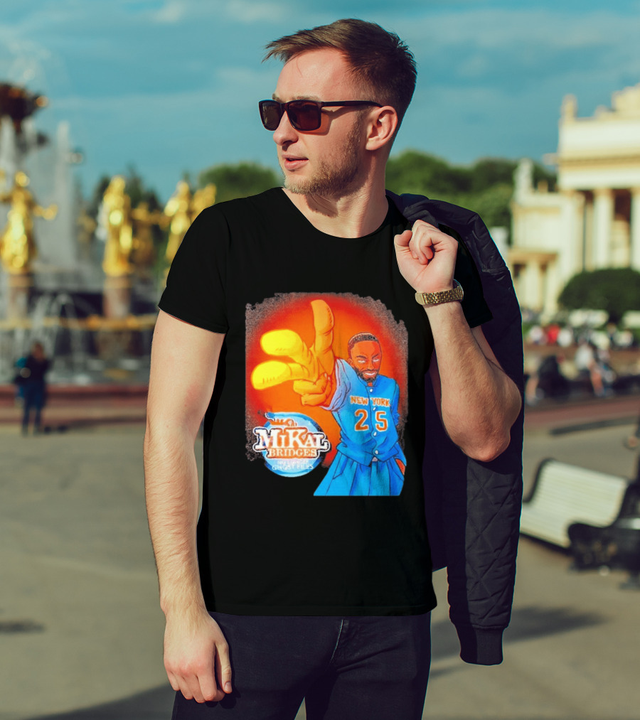 New York 25 Mikal Bridges No Longer Ghost Files T-Shirt