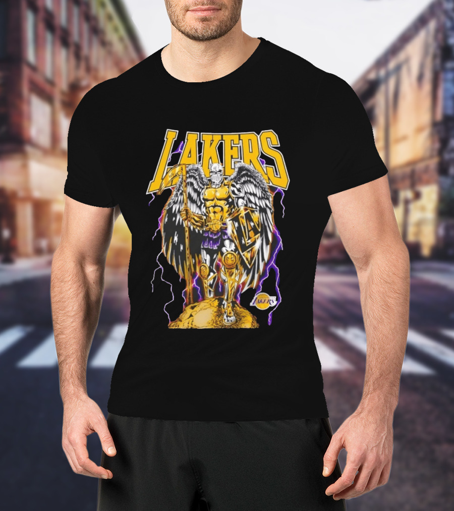 Los Angeles Lakers Warren Lotas Angel Of The City Warrior T-Shirt