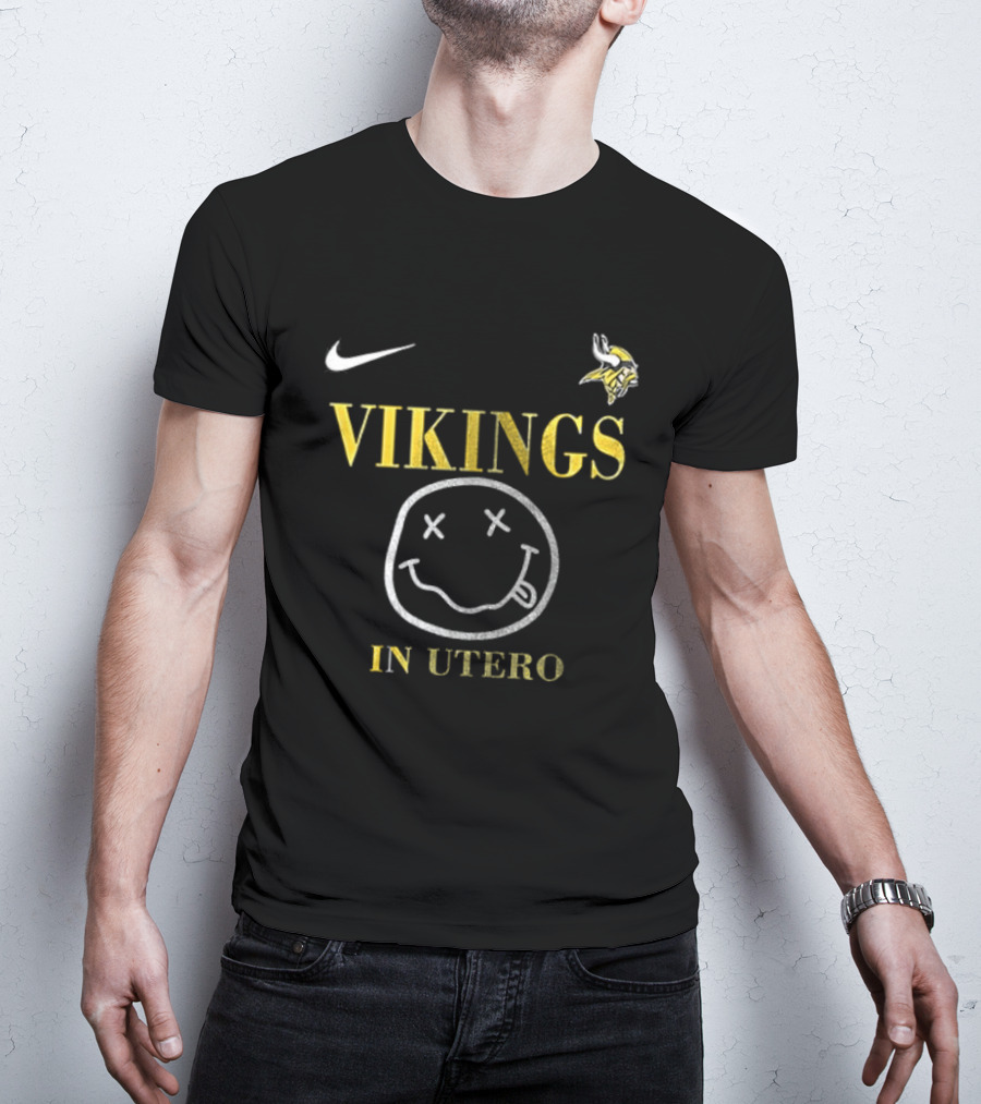 Nike Vikings In Utero Smiley Face T-Shirt