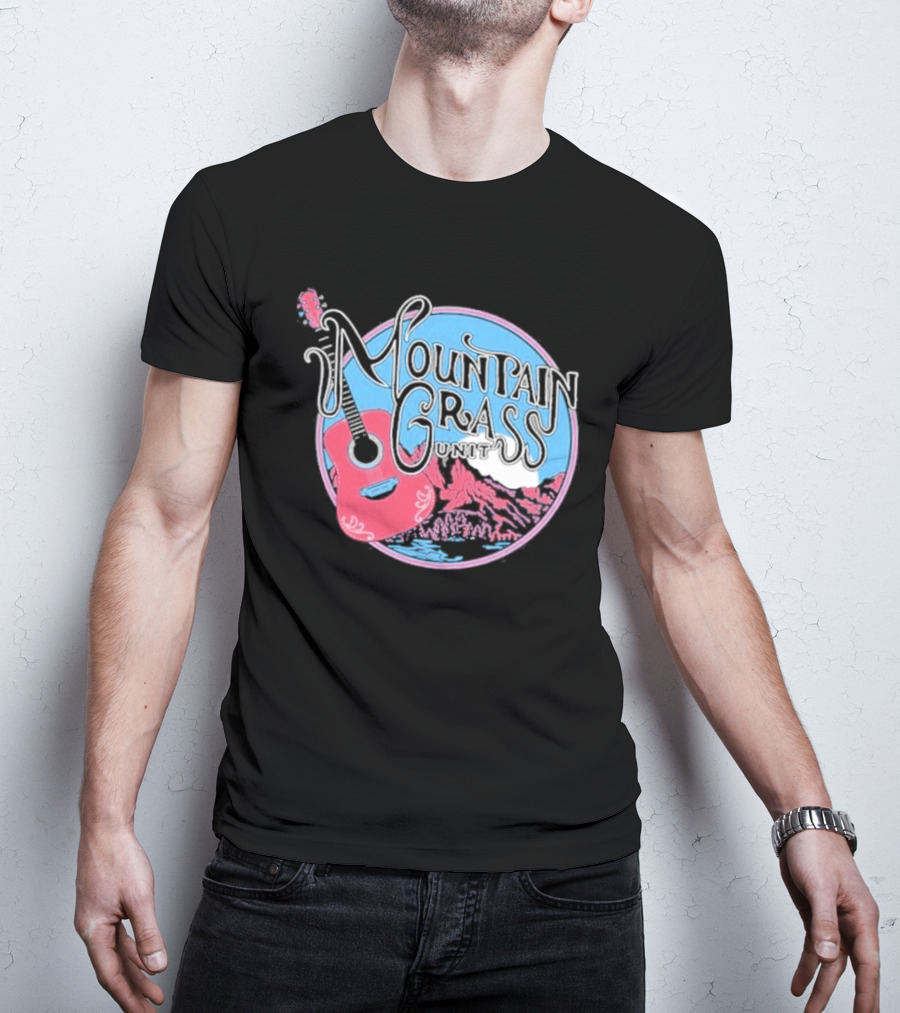 Mountain Grass Guitar Circle T-Shirt