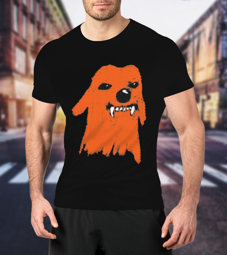 Small Grumpy Orange Dog With Fangs T-Shirt