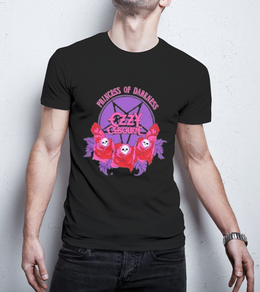 Ozzy Osbourne Princess Of Darkness Roses Skulls T-Shirt