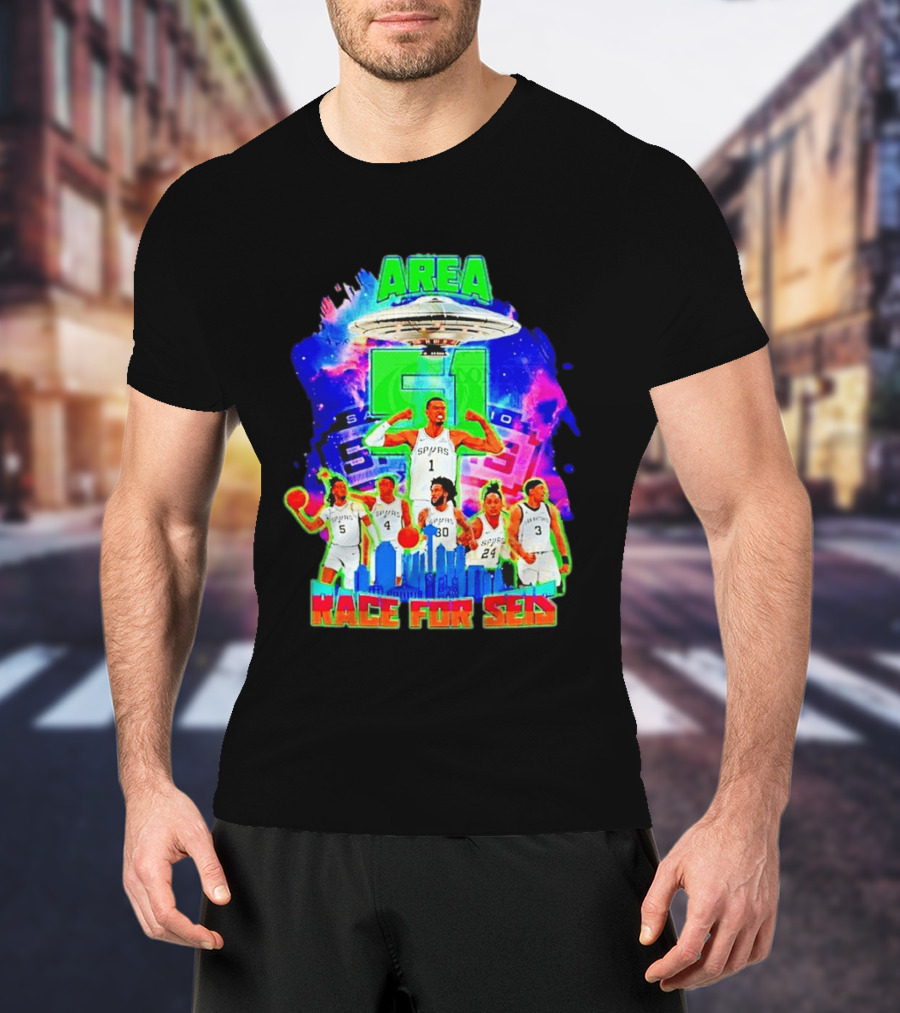 Area 51 Spurs San Antonio Race For Seis T-Shirt
