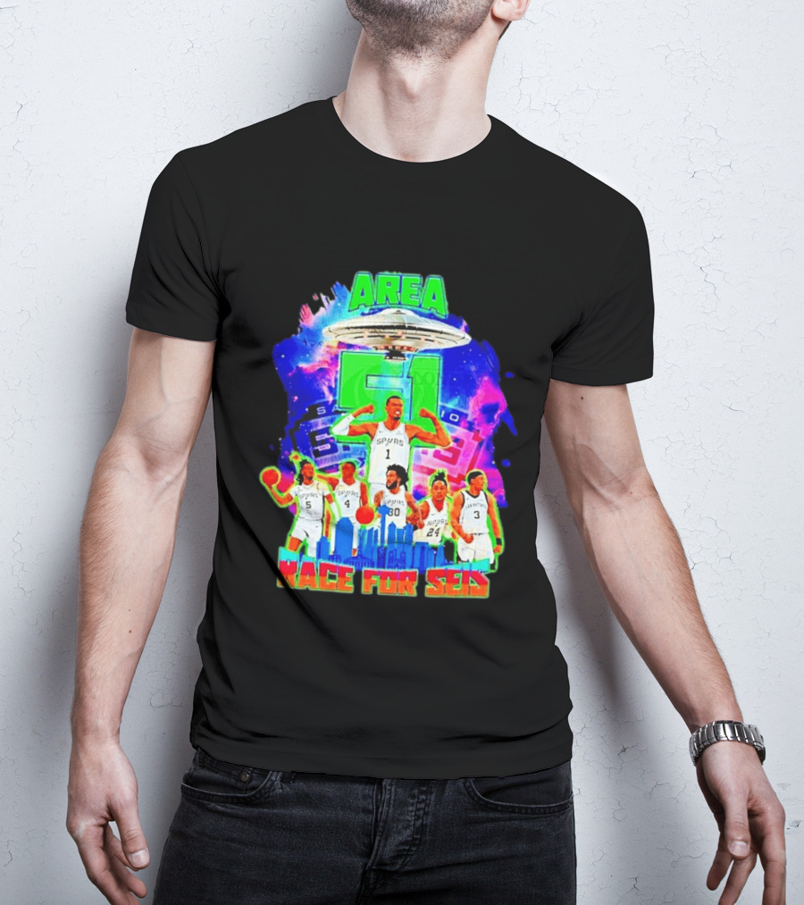 Area 51 Spurs San Antonio Race For Seis T-Shirt