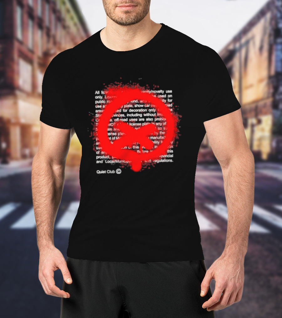 Quiet Racing Club Red Symbol Disclaimer T-Shirt