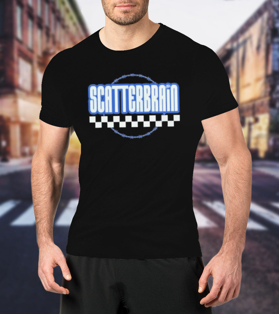 Scatterbrain Magazine Blue Checkered T-Shirt