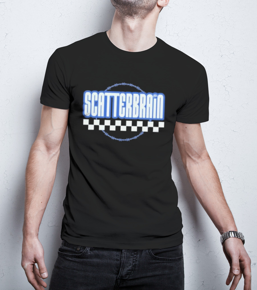 Scatterbrain Magazine Blue Checkered T-Shirt