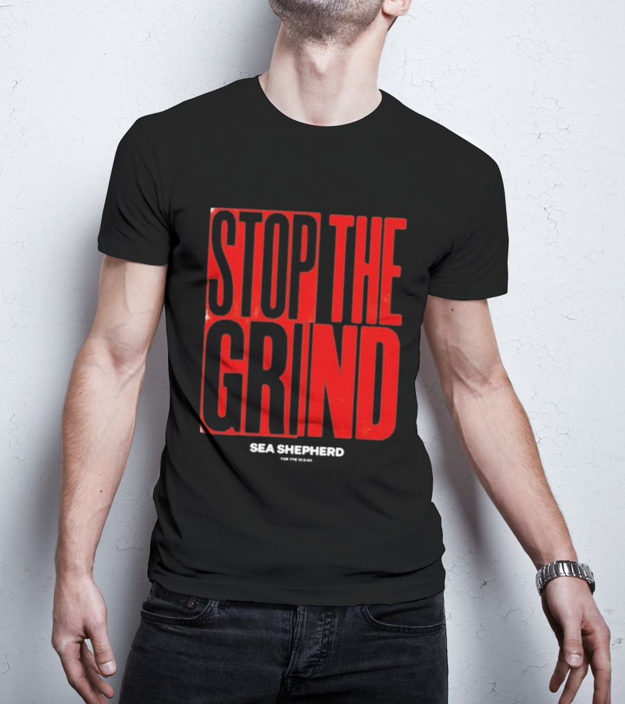 Sea Shepherd Stop The Grind Environmental Campaign T-Shirt