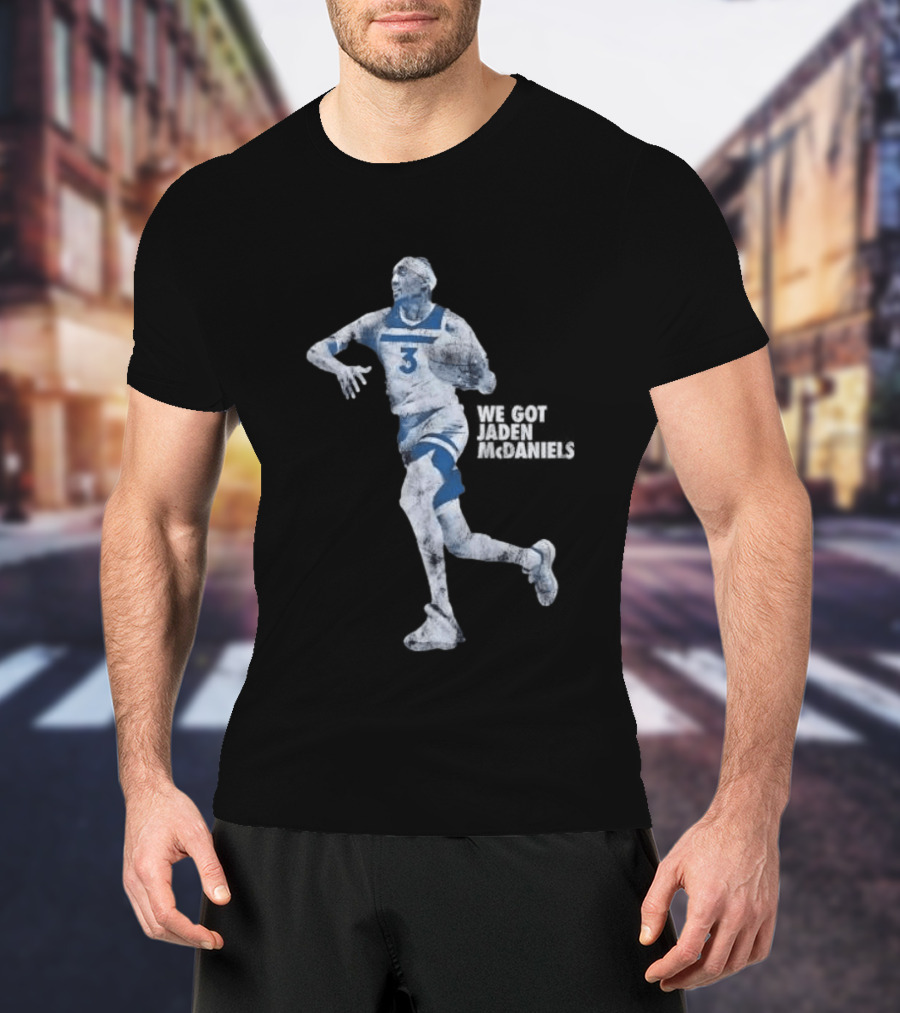 Jaden McDaniels Timberwolves Basketball Star Number 3 T-Shirt