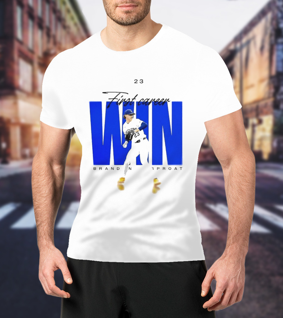 Brandon Sproat 23 Brewers First Career Win T-Shirt