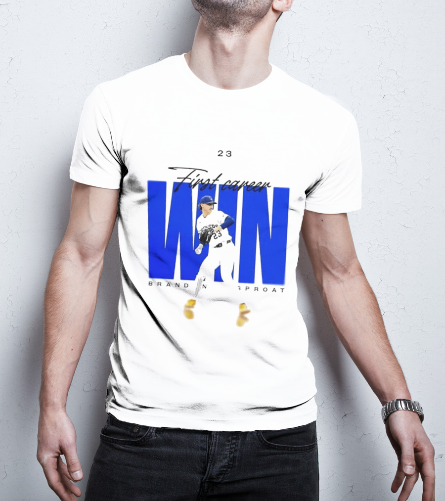 Brandon Sproat 23 Brewers First Career Win T-Shirt