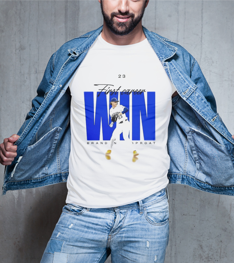 Brandon Sproat 23 Brewers First Career Win T-Shirt
