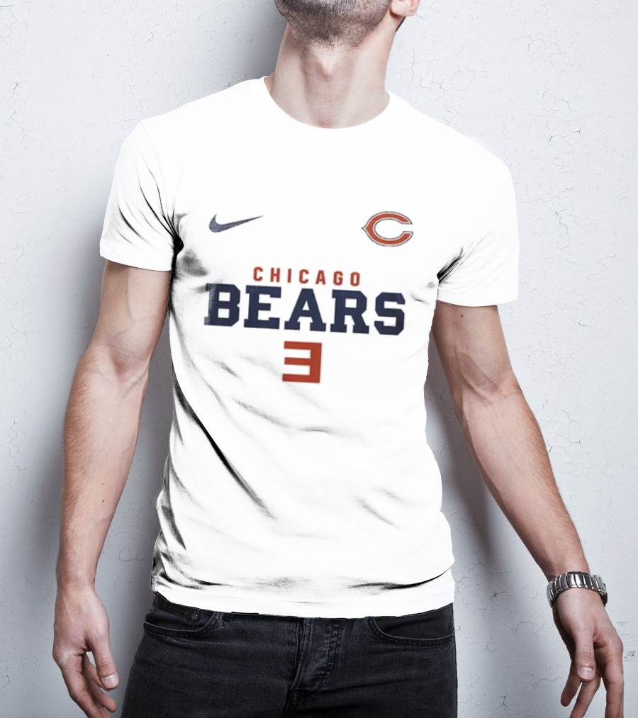 Chicago Bears Nike C Logo E Reflective Sports Collab T-Shirt