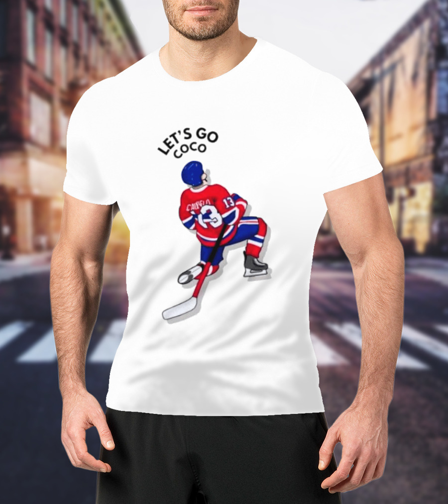 Caufield 13 Let's Go Coco Montreal Canadiens Hockey Player T-Shirt