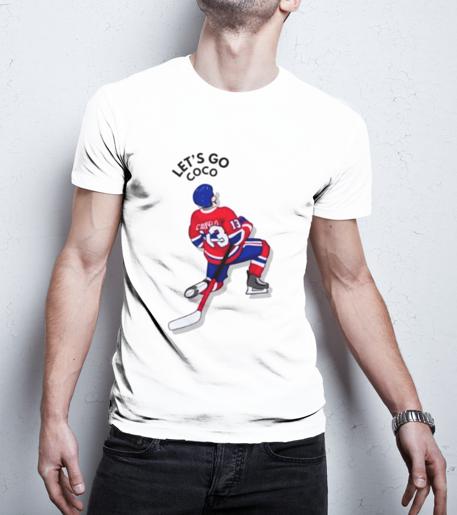 Caufield 13 Let's Go Coco Montreal Canadiens Hockey Player T-Shirt