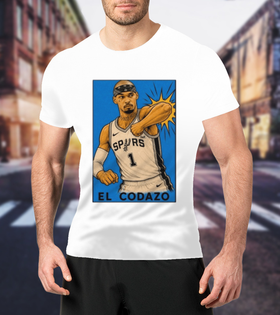 El Codazo Spurs NBA Card San Antonio Basketball Player T-Shirt