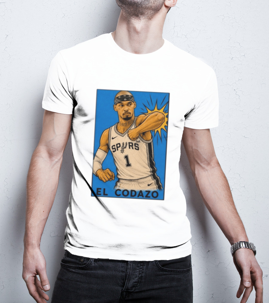 El Codazo Spurs NBA Card San Antonio Basketball Player T-Shirt