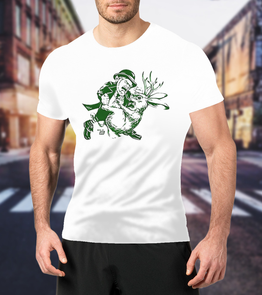 It's Always Sunny Charlie Kelly Leprechaun Versus Jackelope Iconic Character Battle T-Shirt