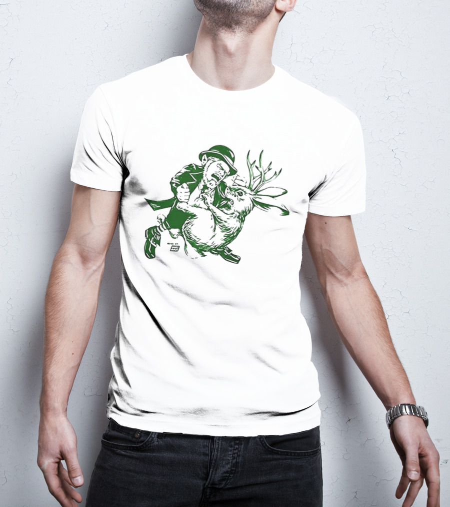 It's Always Sunny Charlie Kelly Leprechaun Versus Jackelope Iconic Character Battle T-Shirt