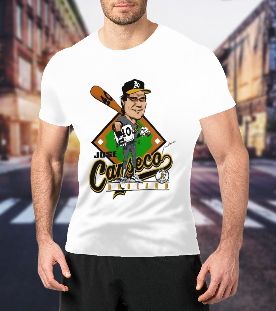 Jose Canseco Oakland A's Baseball Caricature T-Shirt