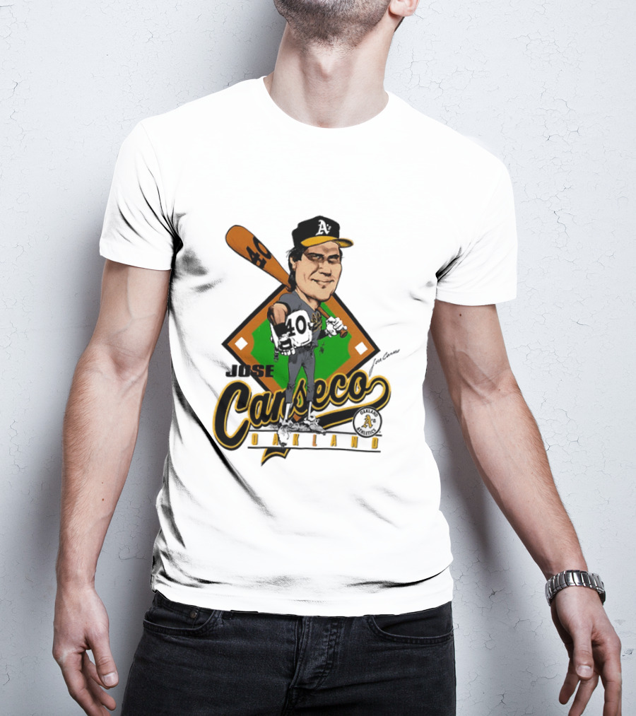 Jose Canseco Oakland A's Baseball Caricature T-Shirt