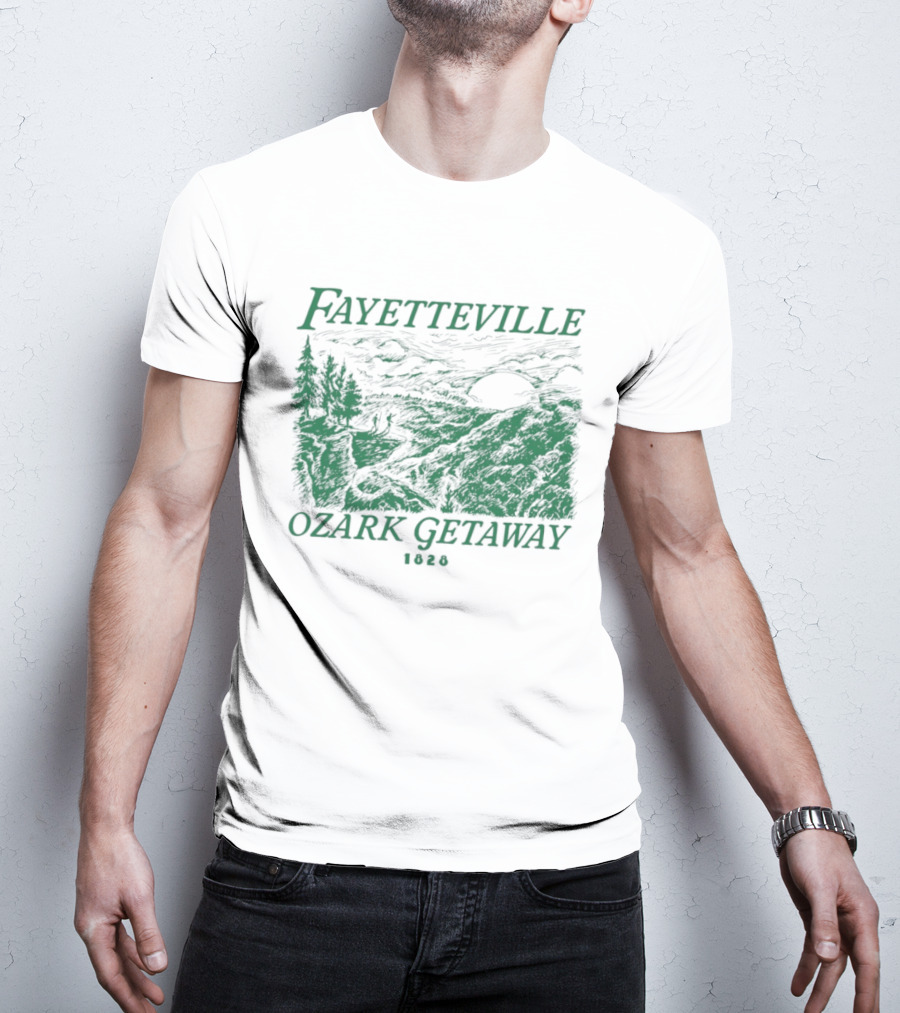 Fayetteville Ozark Getaway Vintage Scenic Landscape T-Shirt
