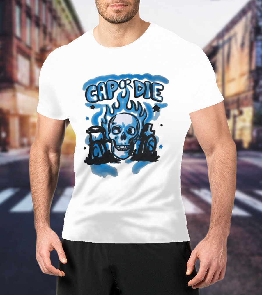 Cap Or Die Skull Flame T-Shirt