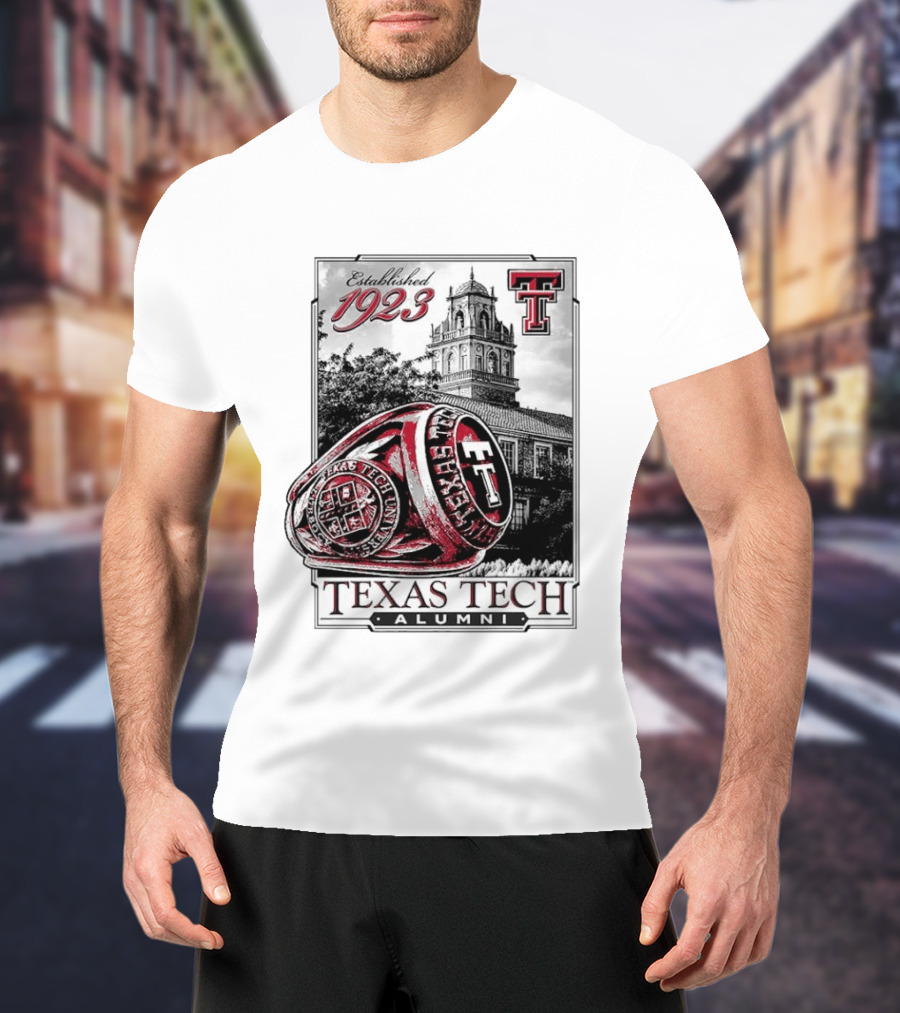 Texas Tech Alumni Established 1923 Ring Building TTU T-Shirt