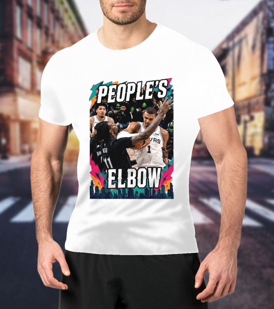 People's Elbow Wemby Spurs Vs Naz Reid Wolves T-Shirt