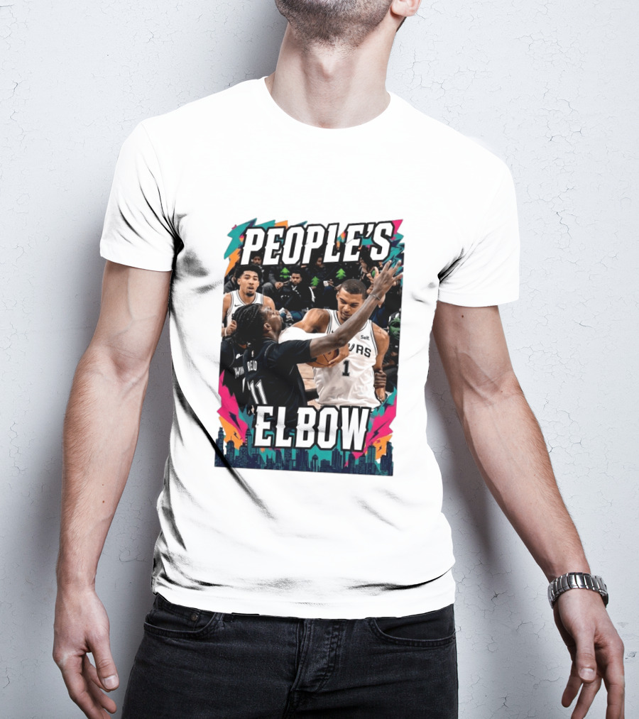 People's Elbow Wemby Spurs Vs Naz Reid Wolves T-Shirt