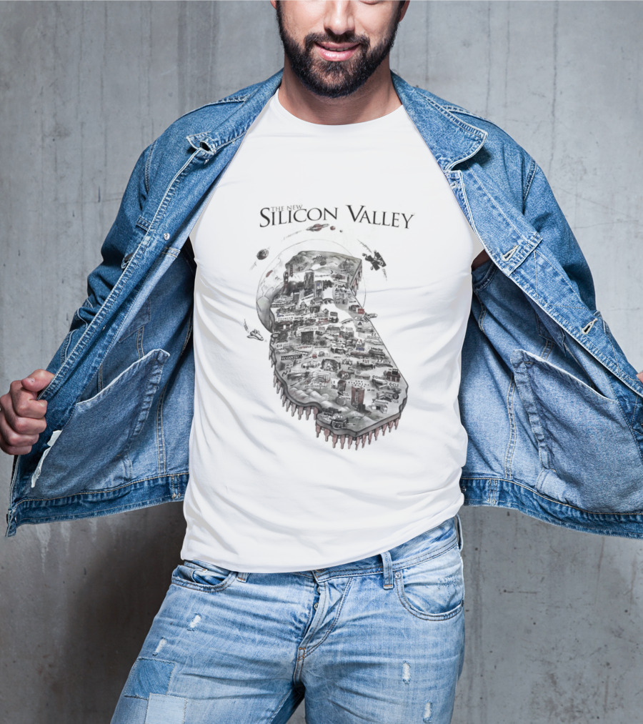 Silicon Valley Fly Map Circuit Board T-Shirt