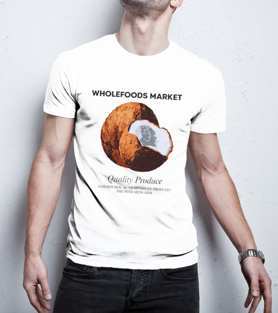 Wholefoods Market Quality Produce Organic Coconut T-Shirt