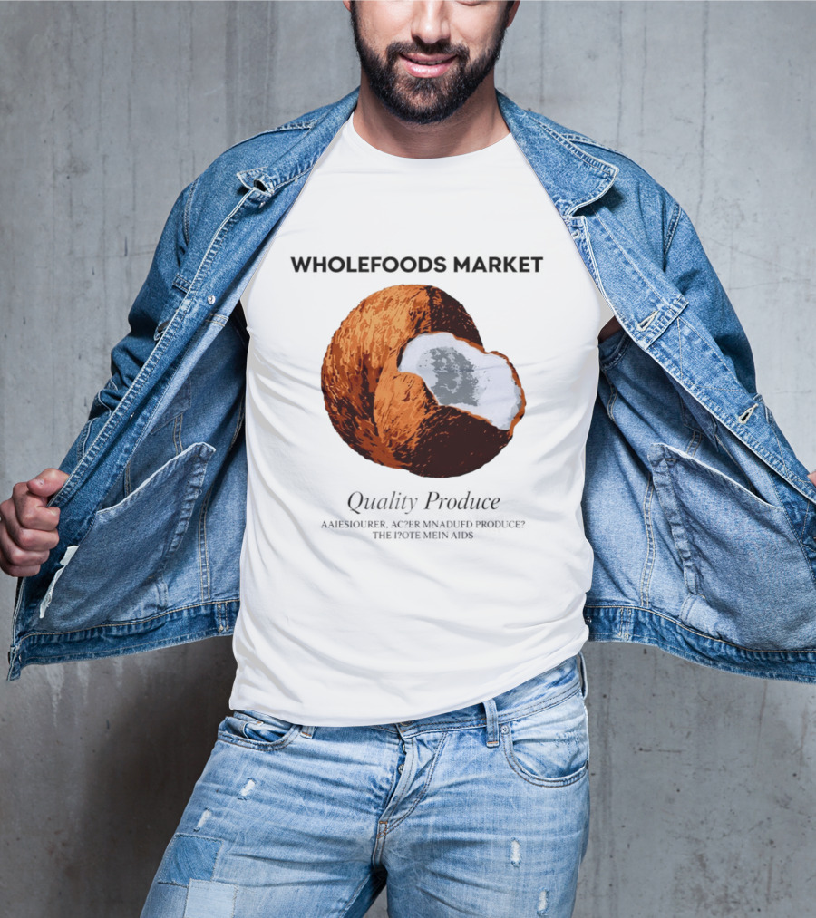 Wholefoods Market Quality Produce Organic Coconut T-Shirt