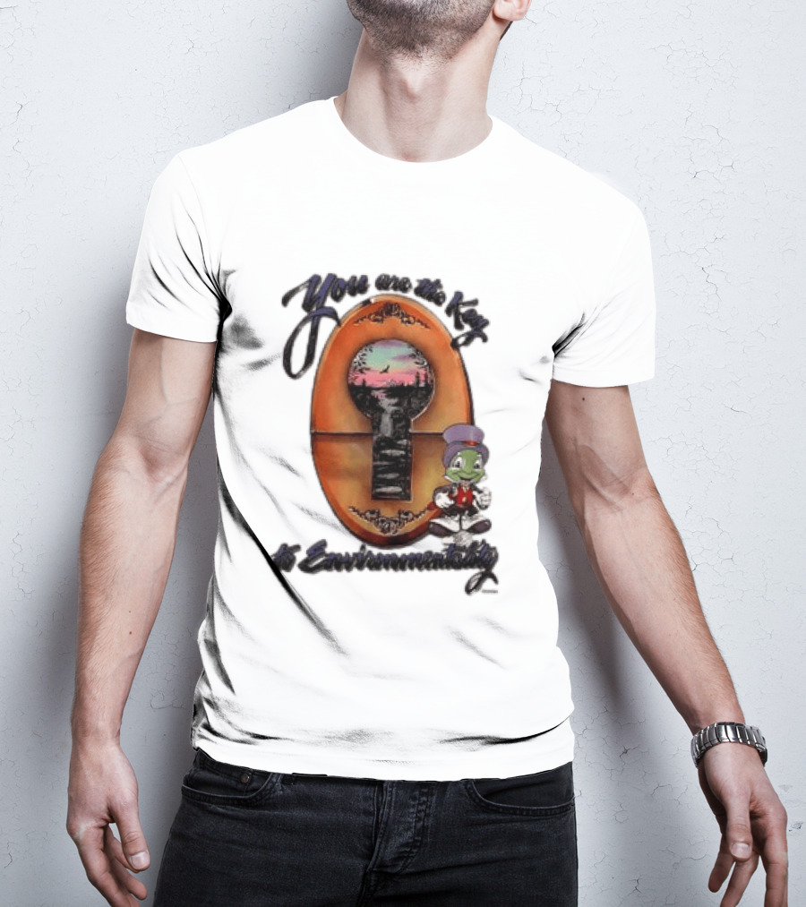 You Are The Key To Environmentality Keyhole Scene With Cartoon T-Shirt