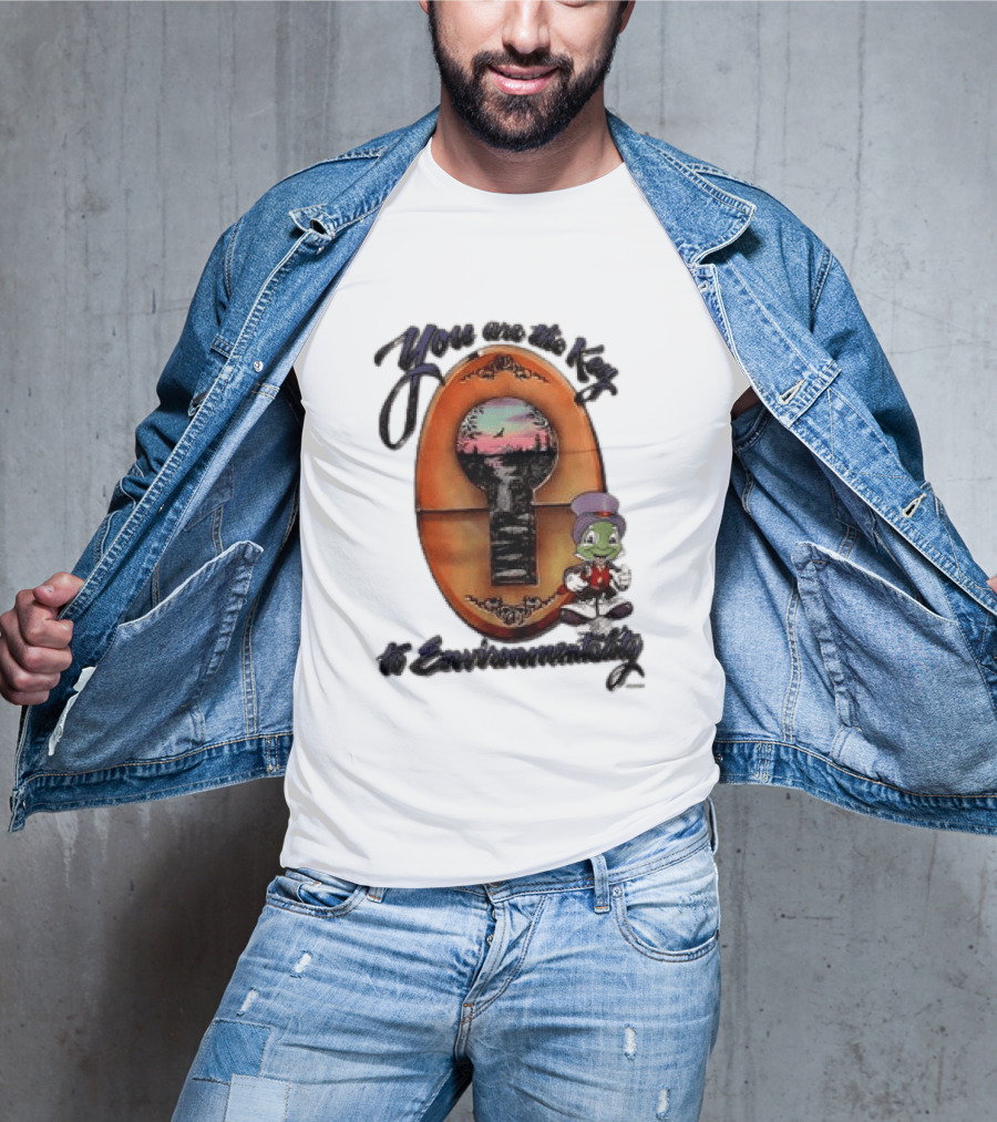 You Are The Key To Environmentality Keyhole Scene With Cartoon T-Shirt