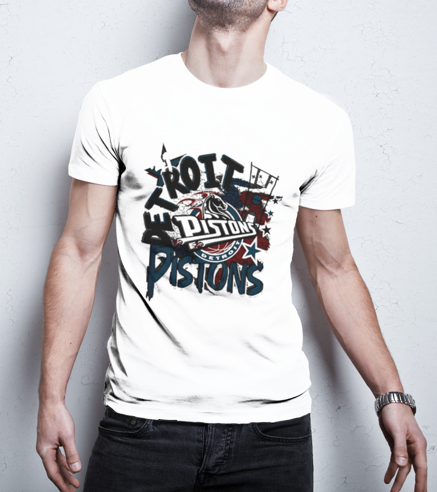 Detroit Pistons Hardwood Classics Basketball 41 T-Shirt