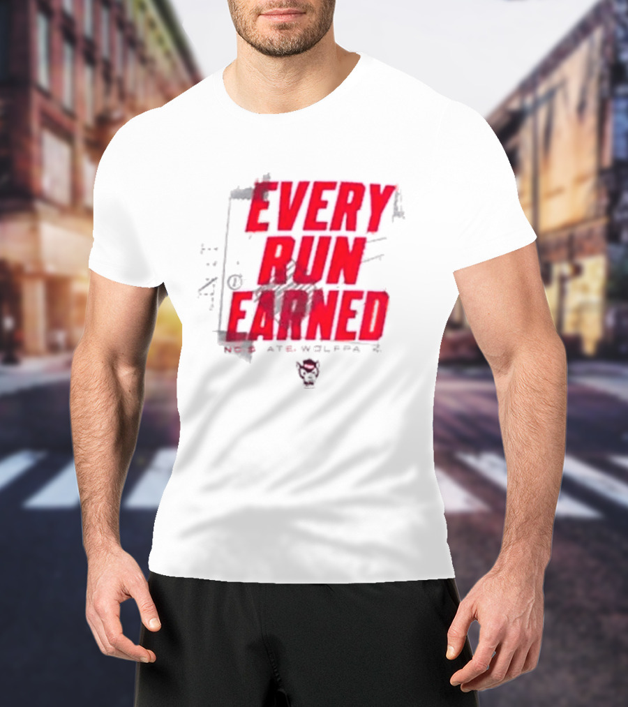 NC State Wolfpack Every Run Earned T-Shirt