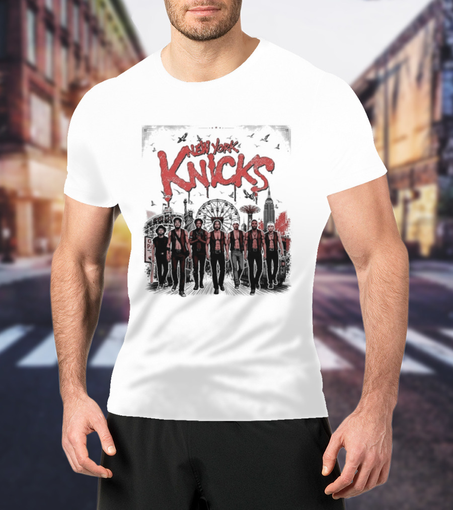 New York Knicks The Warriors Coney Island Ferris Wheel Skyline T-Shirt