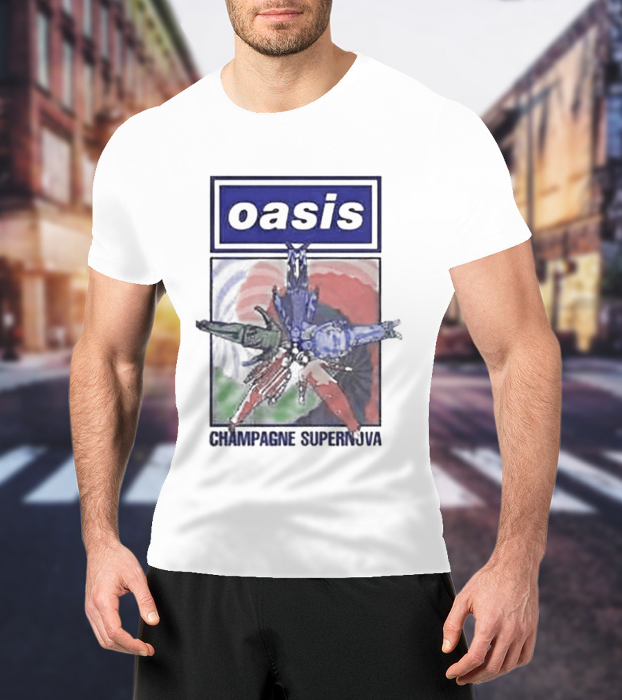 Oasis Champagne Supernova Album Art Flower T-Shirt